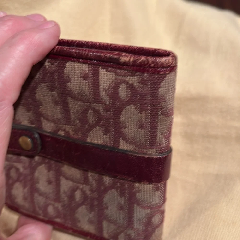 Rare! Christian Dior Red Vintage Trotter Wallet Elegant Compact Design - Picture 10 of 16